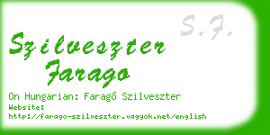 szilveszter farago business card