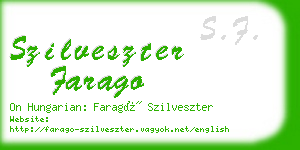 szilveszter farago business card